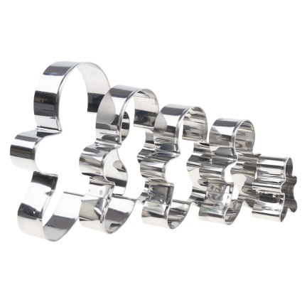 Foremki do ciastek, do wykrawania pierniczków, ciasteczkowy ludzik, zestaw 5szt.