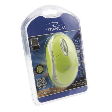ES509Z CONDOR TITANUM MYSZKA BEZPRZEWODOWA USB ZIELONA