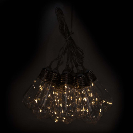 TG60454 Lampki solarne ogrodowe, balkonowe, loft żarówki, łańcuch led, giranda solarna