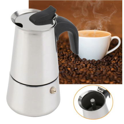 TG56285 Kawiarka stalowa na 2 filiżanki zaparzacz kawy herbaty MAKINETKA 100ml