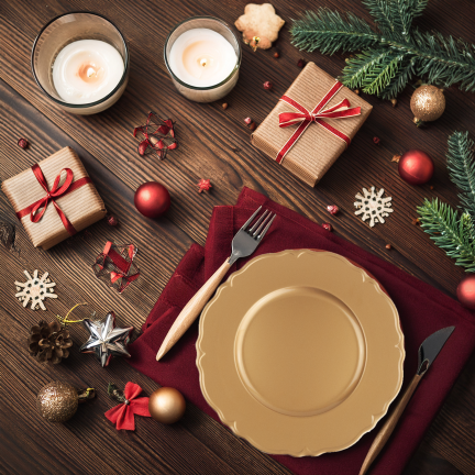 VEN8571 PODTALERZ ZŁOTY TALERZ ŚWIĘTA WESELE ZASTAWA 33X33X2CM