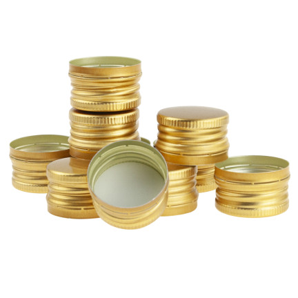 VET255/ZŁ ZAKRĘTKI DO BUTELEK fi28 NAKRĘTKI NA BUTELKI ZAKRĘTKA 10 szt KAPSLE 28x18mm