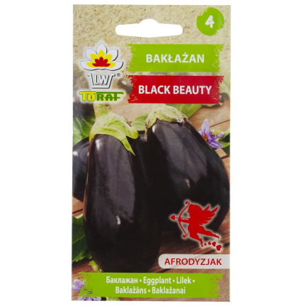 W1003 BAKŁAŻAN NASIONA OBERŻYNA BLACK BEAUTY FIOLETOWA GRUSZKA MIŁOŚCI 1G