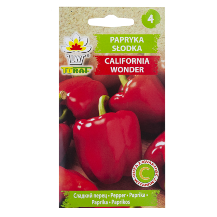 W1135 PAPRYKA NASIONA PAPRYKI CALIFORNIA WONDER CZERWONA SŁODKA SAŁATKOWA 0,5G