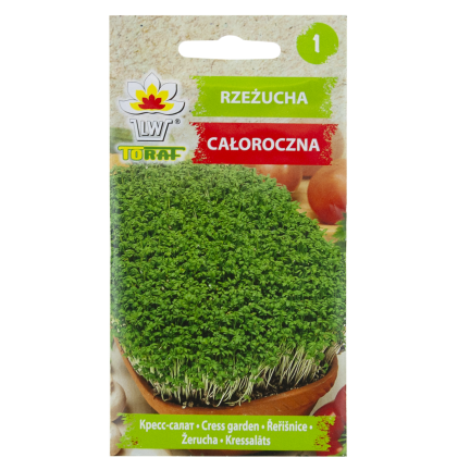 W1190 RZEŻUCHA NASIONA RZEŻUCHY CAŁOROCZNA NASIONA NA KIEŁKI WARZYW 10G
