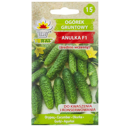W6366 OGÓREK ANULKA F1 NASIONA OGÓRKA 5G WARZYW WCZESNA ODMIANA OGÓRKI KORNISZONY
