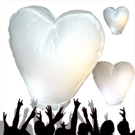 DD19 LAMPION SZCZĘŚCIA LAMPIONY latający SERCE ŚLUB WESELE