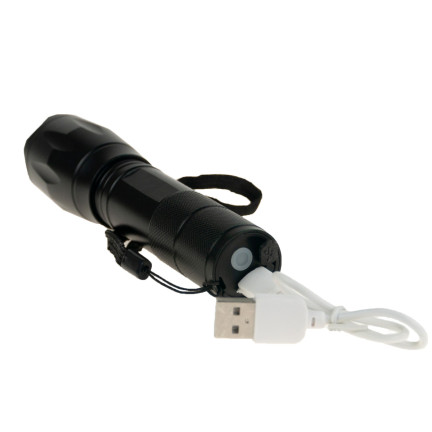 XA047 LATARKA TAKTYCZNA KIESZONKOWA LED ZOOM USB COBE