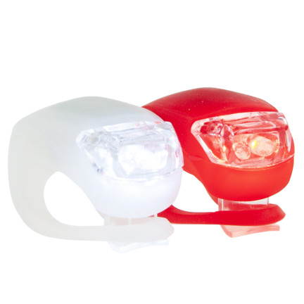 ZW39 DIODOWA LAMPKA ROWEROWA LED PRZÓD TYŁ 2 SZT