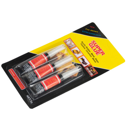 ZW45 KLEJ SUPER GLUE SUPER MOCNY KLEJ W ZESTAWIE 3SZT.