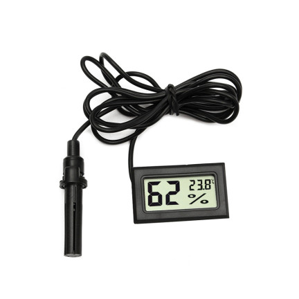 ZW9 TERMOMETR ELEKTRONICZNY LCD Z SONDĄ ZEGAR PANELOWY