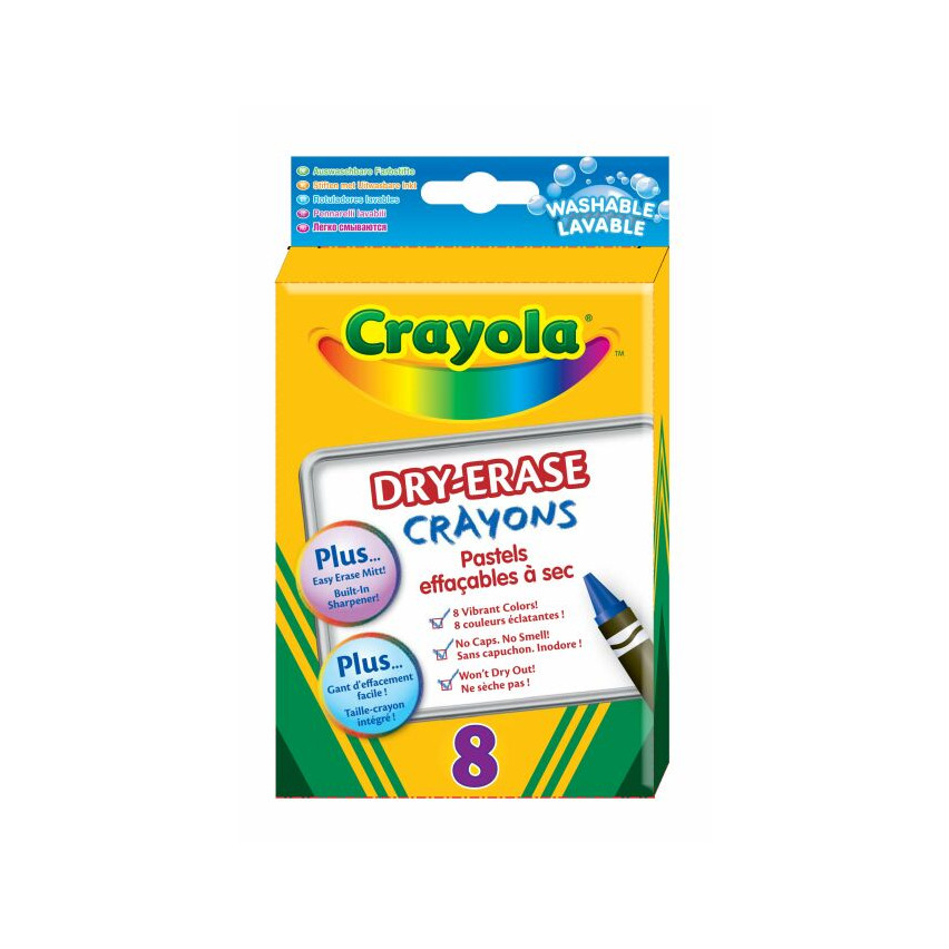 CR82 KREDKI ŚWIECOWE ŚCIERALNE 8 szt CRAYOLA