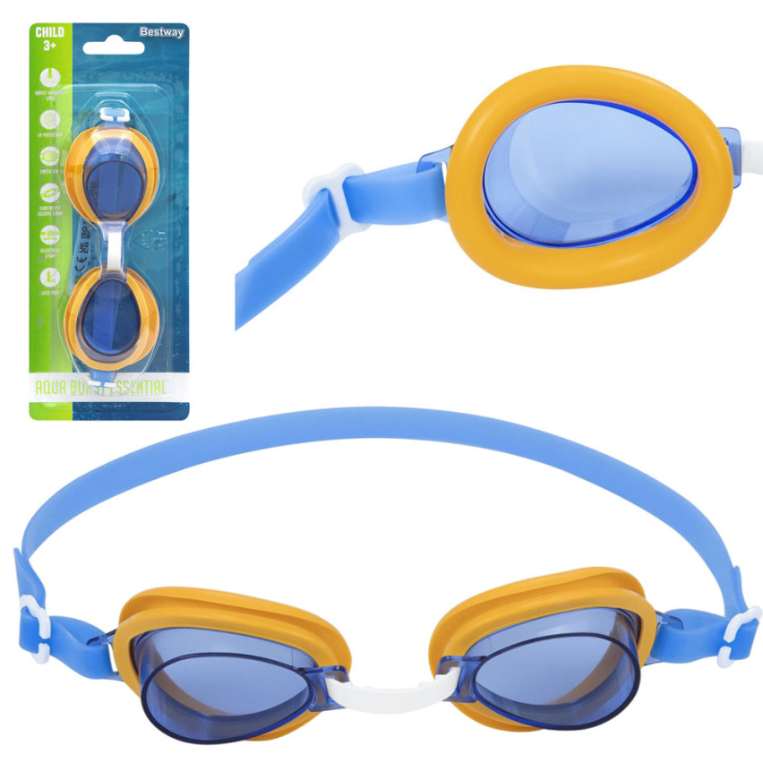 21002 Okularki do Pływania nurkowania, okulary dla dzieci na basen, Aqua Burst Essential 21002 BESTWAY