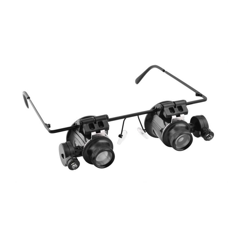 KK66 OKULARY ZEGARMISTRZOWSKIE LUPA 20x LED