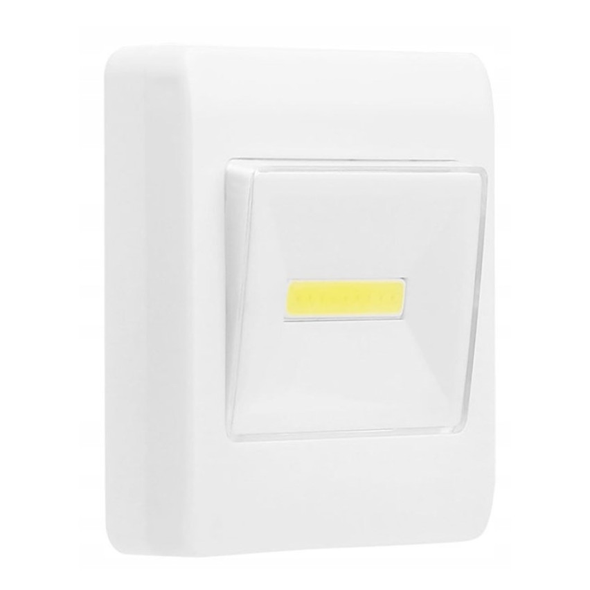 J2207 LAMPKA WŁĄCZNIK LED COB 3W NA BATERIE + MAGNES