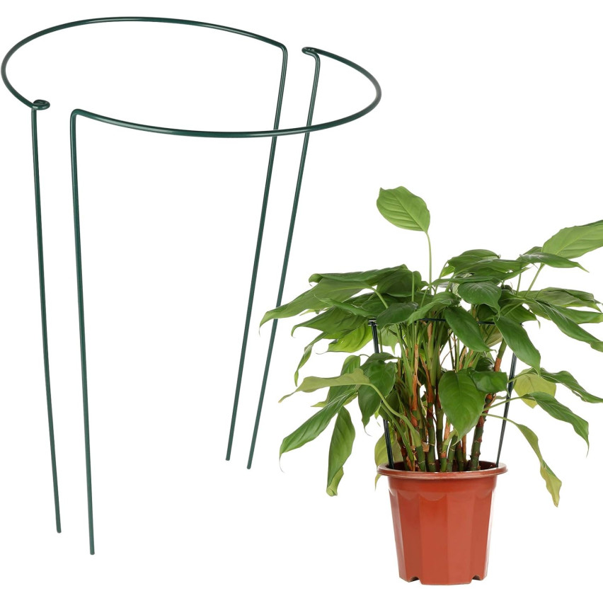 TG77641 Podpora pierścieniowa, podpórka metalowa, wspornik do roślin kwiatów, 60cm 2szt.