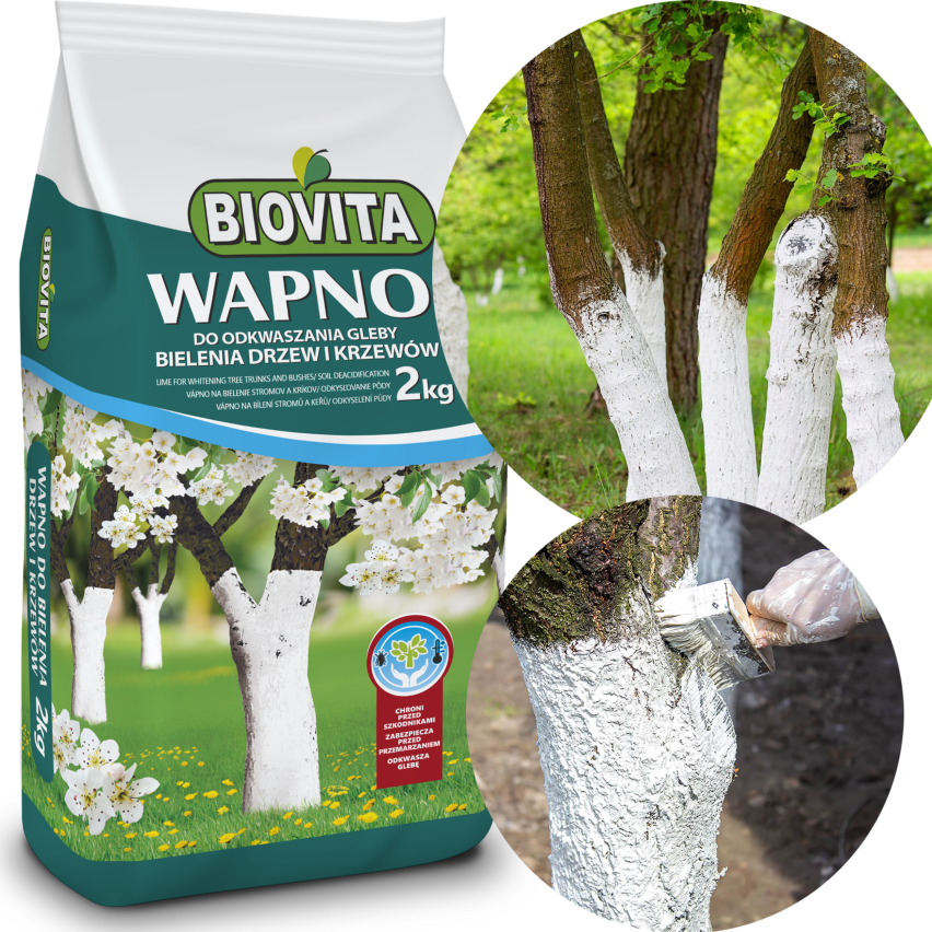 BIO12 WAPNO DO BIELENIA DRZEW DRZEWEK I ODKWASZANIA GLEBY ZIEMI 2KG BIOVITA