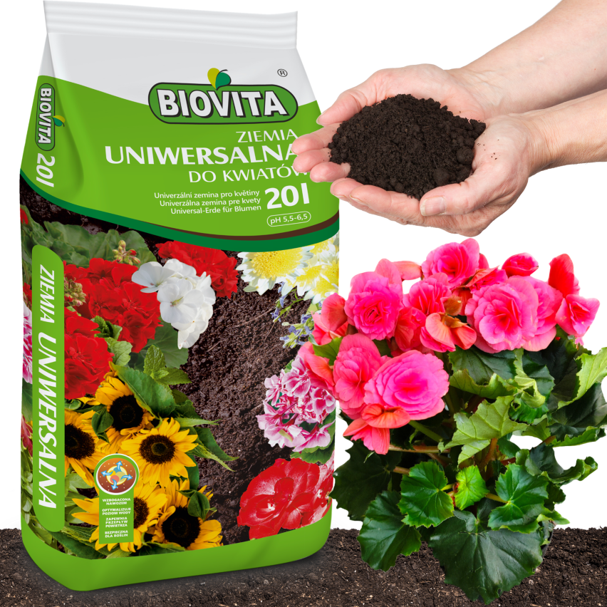 BIO7 ZIEMIA UNIWERSALNA 20L BIOVITA DO KWIATÓW ROŚLIN ZIELONYCH