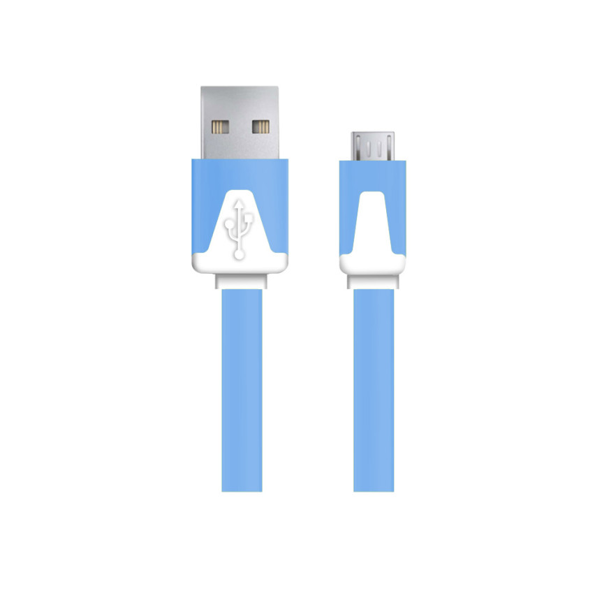 EB183B ESPERANZA KABEL MICRO USB 2.0 A-B M/M 1.0M PŁASKI NIEBIESKI