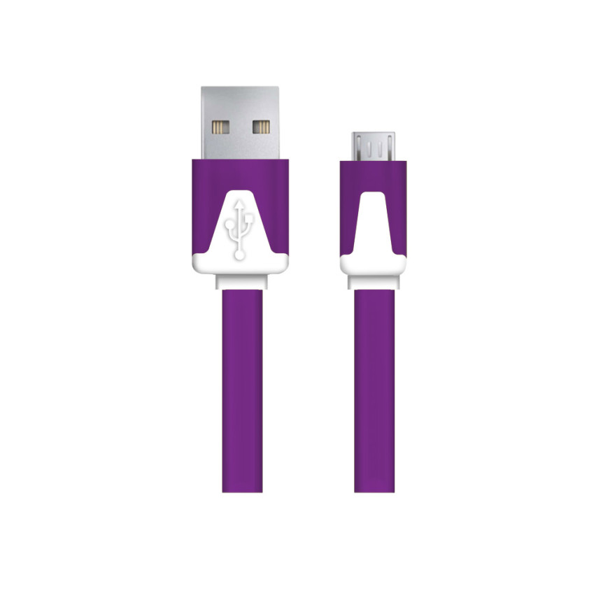 EB183V ESPERANZA KABEL MICRO USB 2.0 A-B M/M 1.0M PŁASKI FIOLETOWY