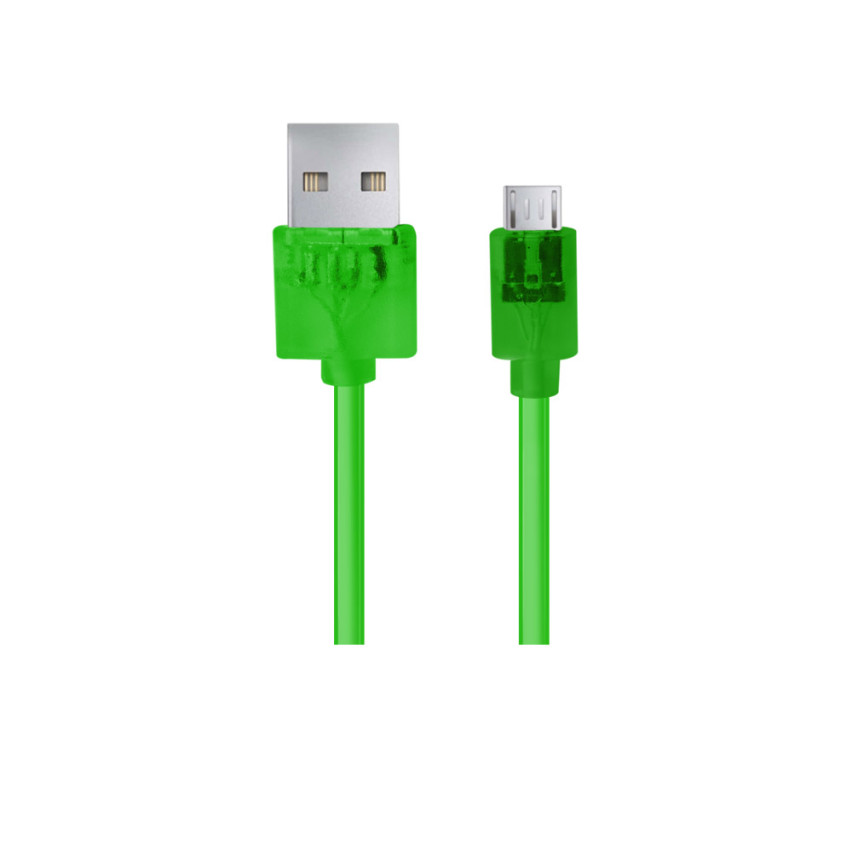 EB184G ESPERANZA KABEL MICRO USB 2.0 A-B M/M 1.0M ZIELONY TRANSPARENTNY