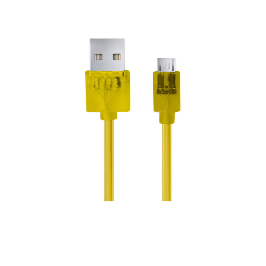 EB184Y ESPERANZA KABEL MICRO USB 2.0 A-B M/M 1.0M ŻÓŁTY TRANSPARENTNY