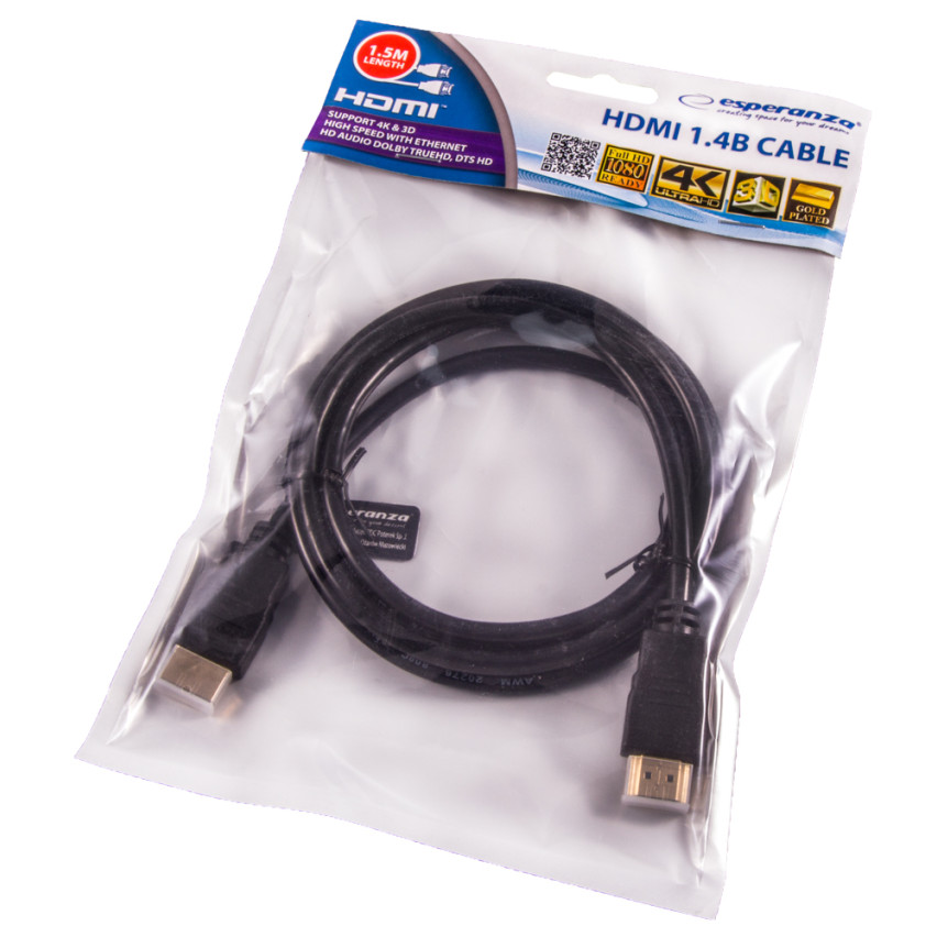 TV59 KABEL HDMI-HDMI  GOLD 3D ETHERNET