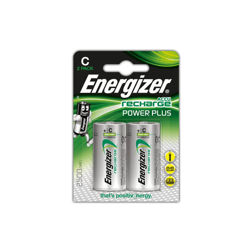 EN13 AKUMUATORKI ENERGIZER C HR14 2500MAH 2SZT POWER PLUS C BATERIE DO ŁADOWANIA