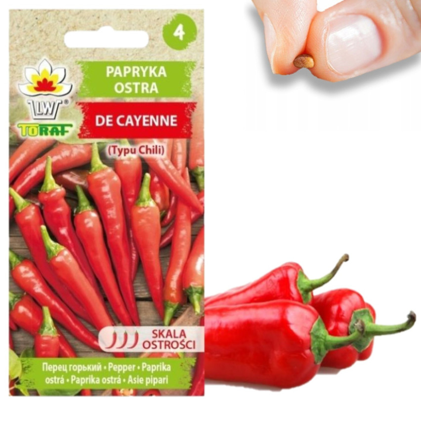 W1137 PAPRYKA DE CAYENNE OSTRA TYPU CHILLI NASIONA PAPRYKI PAPRYCZKI PIKANTNA 0,5G