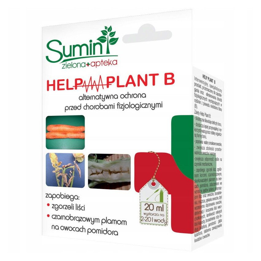 SUM37 Help Plant B oprysk na niedobory boru 20 ml, Zwalcza Zgorzel Liści