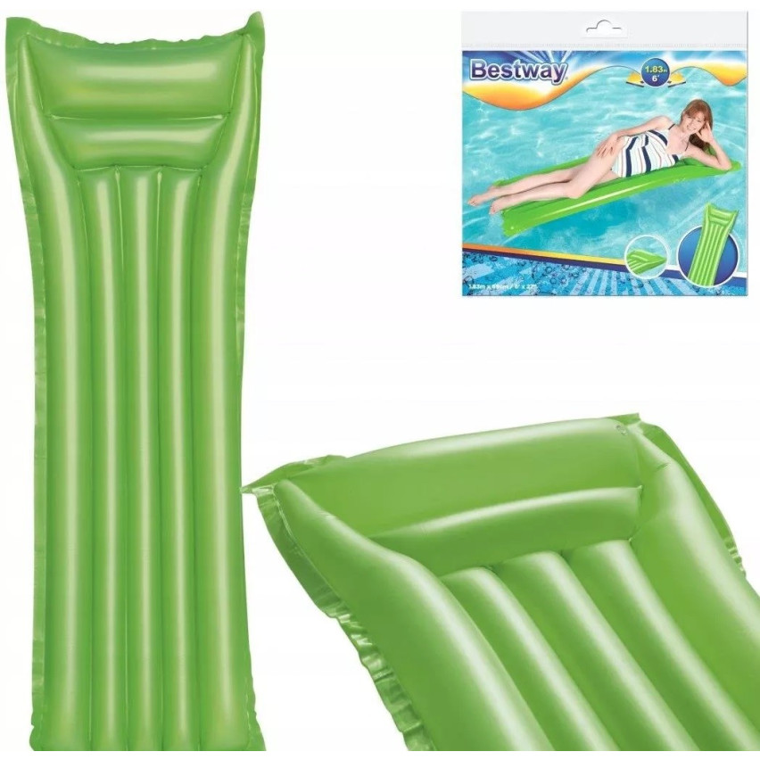 44007 MATERAC DMUCHANY DO PŁYWANIA JEDNOOSOBOWY PLAŻOWY KOLORY BESTWAY 183X69CM