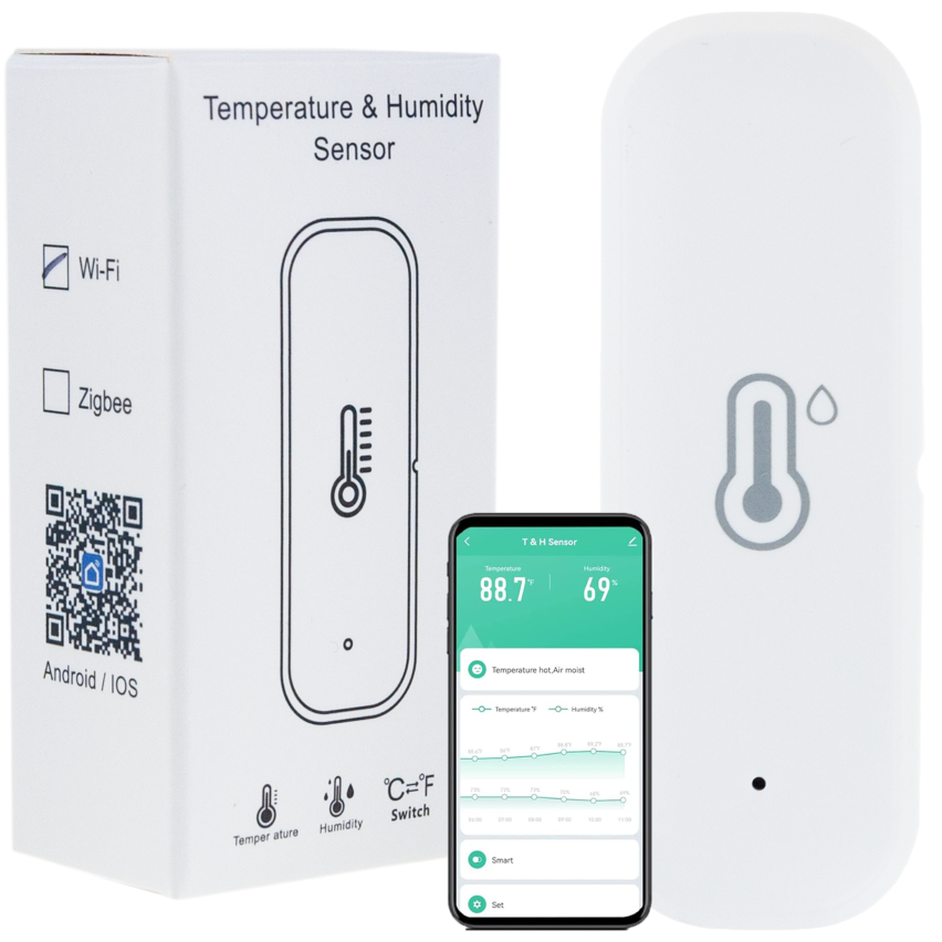 IM002 CZUJNIK WILGOTNOŚCI TEMPERATURY TERMOMETR HIGROMETR WIFI