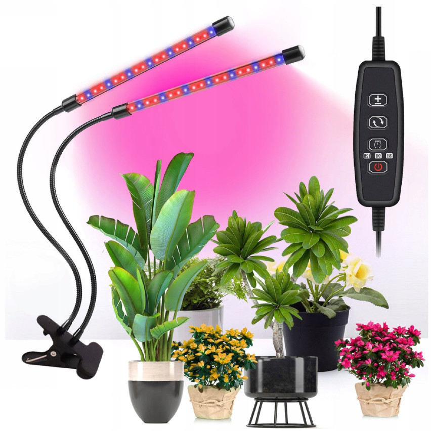 IM011 LAMPA LED DO UPRAWY ROŚLIN WZROSTU KWIATÓW Z KLIPSEM REGULACJA TIMER