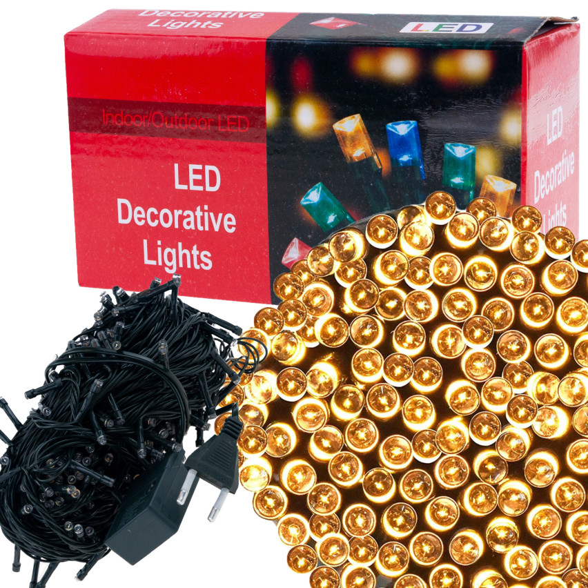 LC300 MOCNE LAMPKI CHOINKOWE 300LED BIAŁE CIEPŁE ŚWIĄTECZNE NA CHOINKĘ