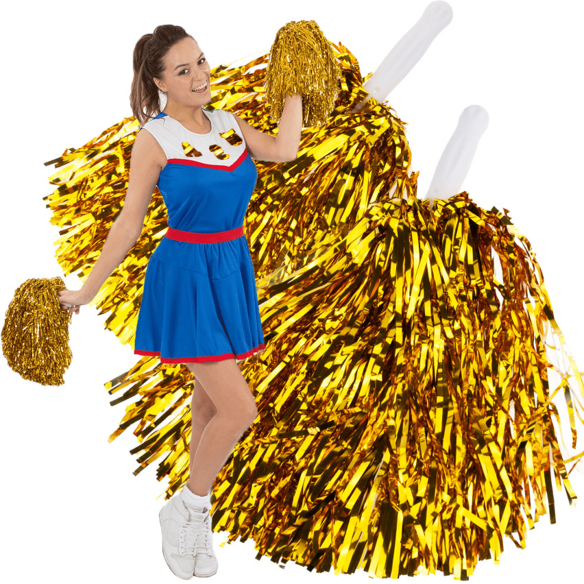 TG67401 POMPON METALICZNY CZIRLIDERKA POMPONY CHEERLEADERKI CZIRLIDERKI DO TAŃCA TANECZNE