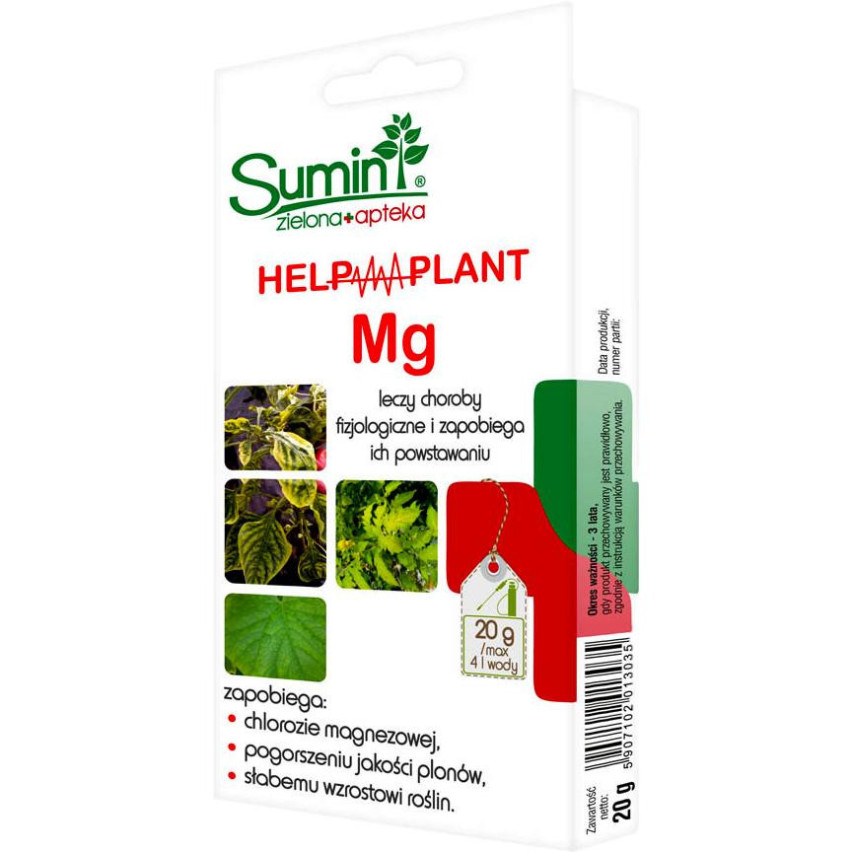 SUM41 Help Plant MG Magnez na choroby roślin, środek na niedobory magnezu 20 g Sumin