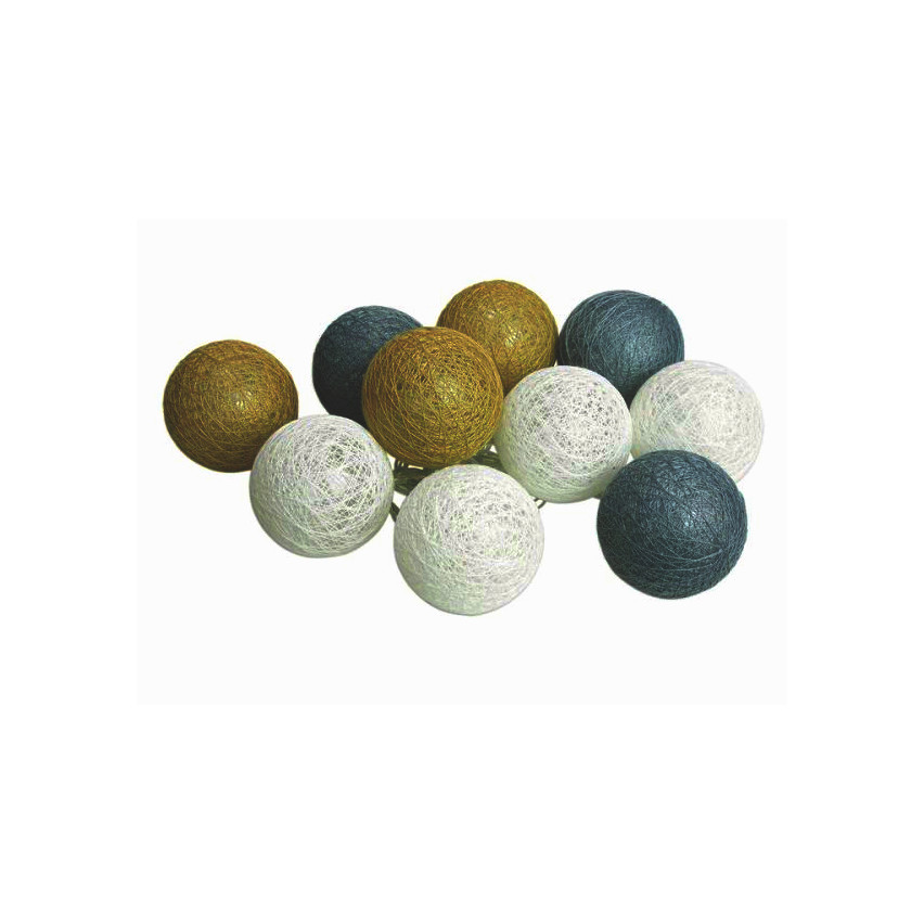 SS48 GIRLANDA KULE ŚWIECĄCE COTTON BALLS 10 SZT kolory