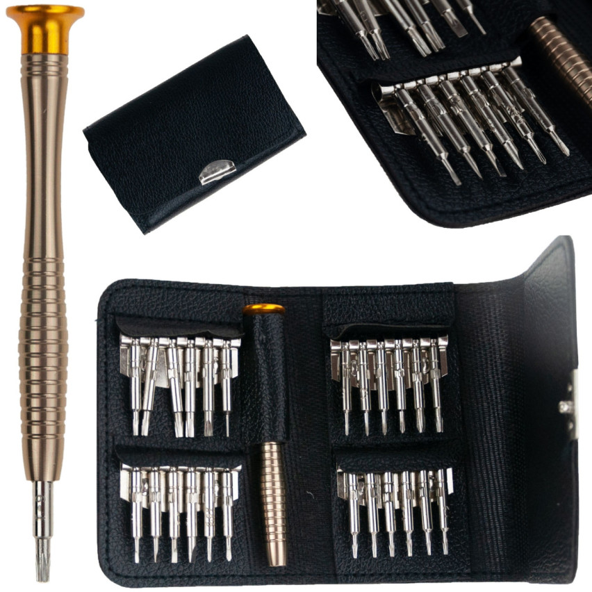 TG60646 ŚRUBOKRĘT WIELOFUNKCYJNY WKRĘTAKI PRECYZYJNE 25w1 TORX IMBUS KRZYŻAK BITY + etui