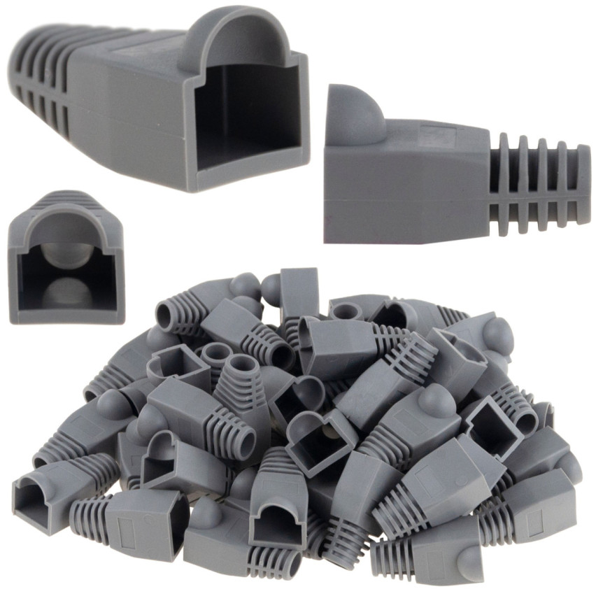 TG66225 OSŁONA WTYKU SIECIOWA RJ45 RJ-45 50SZT OSŁONKI GUMOWE ZESTAW NAKŁADKA