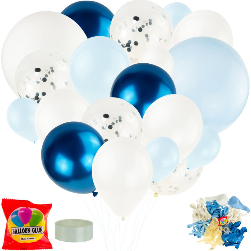 TG66238 DUŻA GIRLANDA BALONOWA BALONY NIEBIESKIE KONFETTI ZESTAW URODZINY BOY