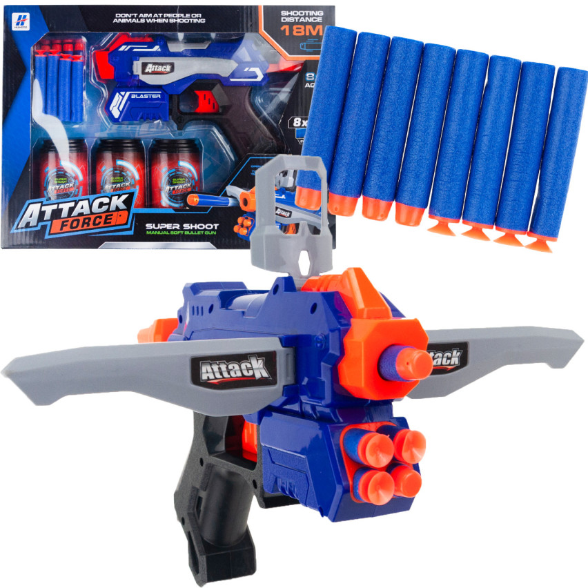 TG71059 PISTOLET NA STRZAŁKI NERF ELITE N-STRIKE Z NABOJAMI WYRZUTNIA STRZAŁEK