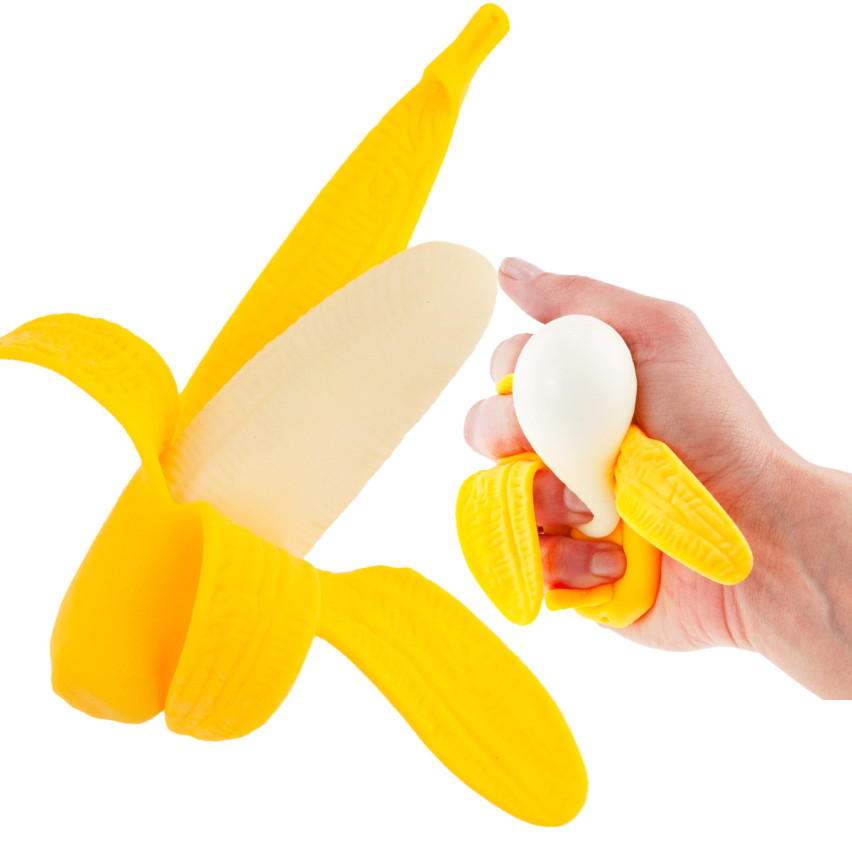 TG71151 GNIOTEK ANTYSTRESOWY BANAN JAK PRAWDZIWY ZABAWKA SENSORYCZNA SQUISHY