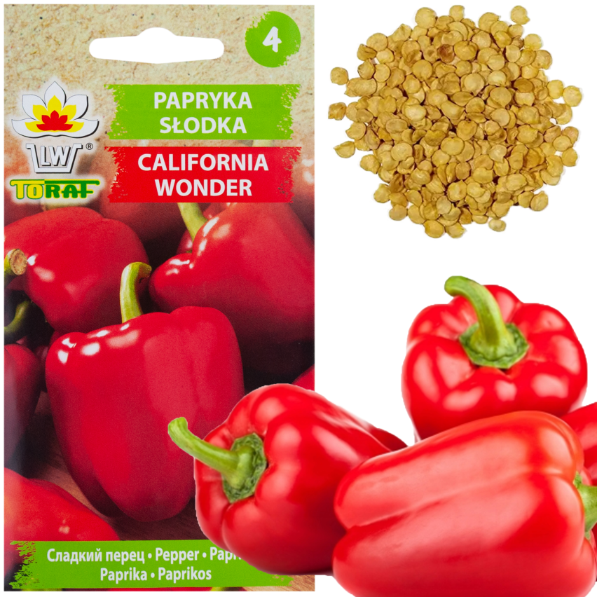 W1135 PAPRYKA NASIONA PAPRYKI CALIFORNIA WONDER CZERWONA SŁODKA SAŁATKOWA 0,5G