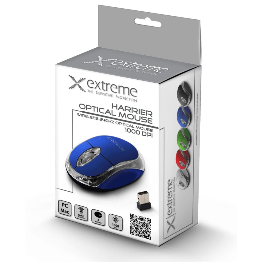 XM105B EXTREME MYSZ BEZPRZEWODOWA 2.4GHZ 3D OPTYCZNA USB HARRIER NIEBIESKA