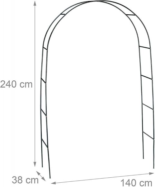 PERG-N3214 PERGOLA OGRODOWA ŁUK NA RÓŻE KWIATY 240cm + KOTWY