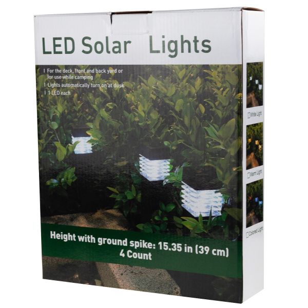 TG64670-KPL LAMPKI SOLARNE OGRODOWE LED PLASTIK 4SZT/KPL