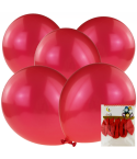 TG53244F BALONY METALICZNE 5SZT CHROM URODZINY CZERWONE