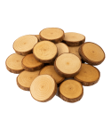 CV34574 KRĄŻKI DREWNIANE DEKORACJA NATURA W WORKU DIY RĘKODZIEŁO