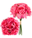 CV21919-5 BUKIET RÓŻ SZTUCZNE KWIATY 6SZT PIĘKNE GĘSTE RÓŻE W BUKIECIE RÓŻOWE JAK ŻYW