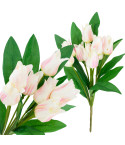 CV26811-2 TULIPAN DUŻY BUKIET TULIPANÓW X9 różowe SZTUCZNE KWIATY TULIPANY W BUKIECIE